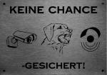 Warnschild Videoüberwachung Edelstahl Achtung Videoüberwachung Betreten verboten
